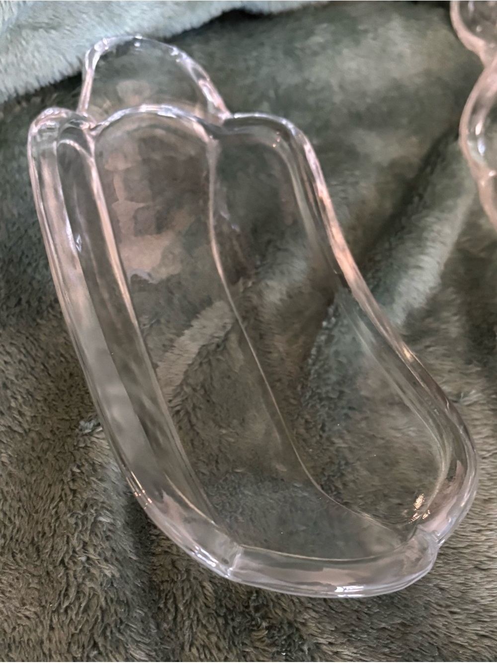 Vintage Indiana GlasClear Glass Decorative Banana Split Boats/Tray - Home Accent
